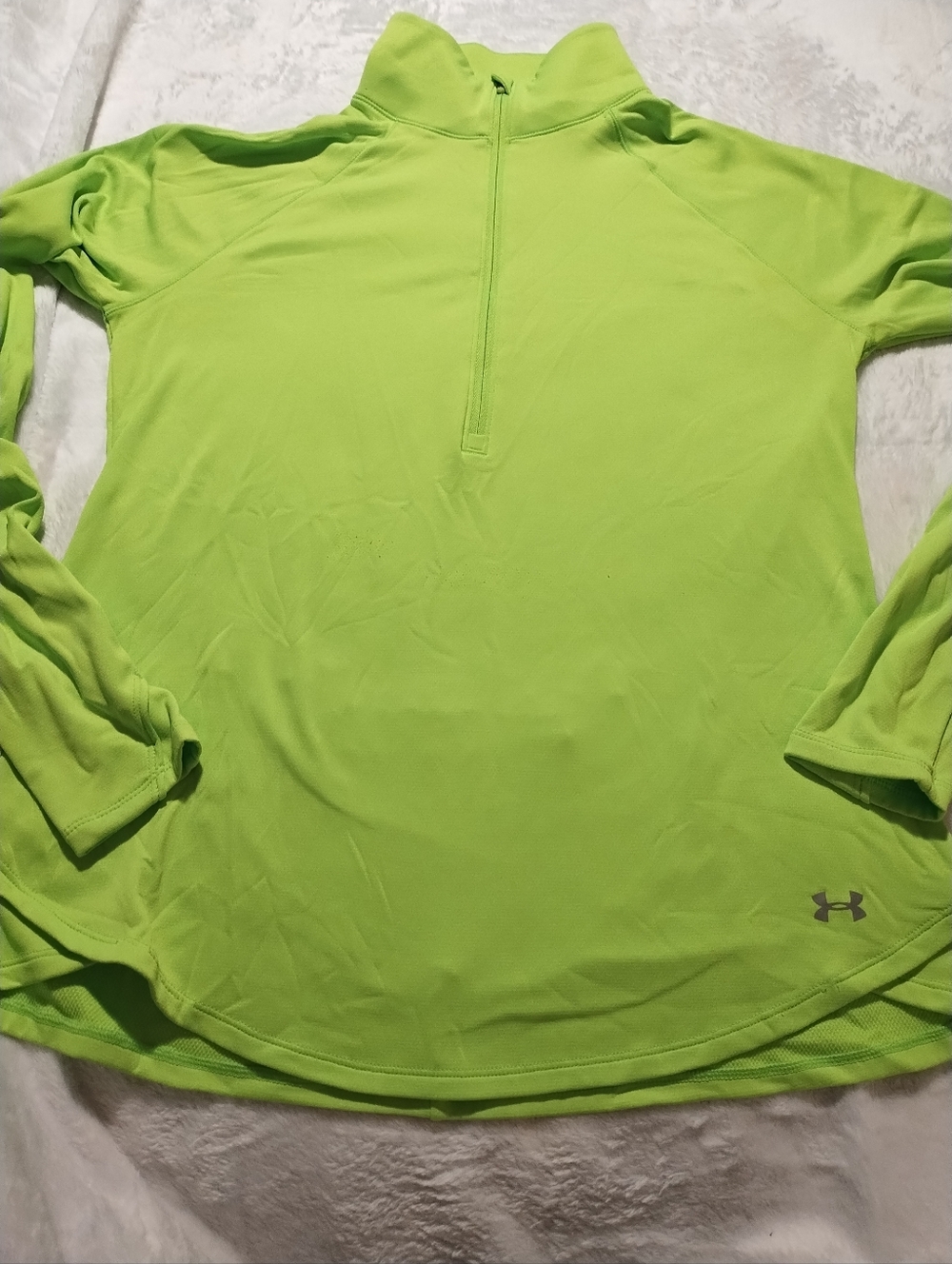 Under Armour Women's Bright Lime Green Quarter Zip Pullover